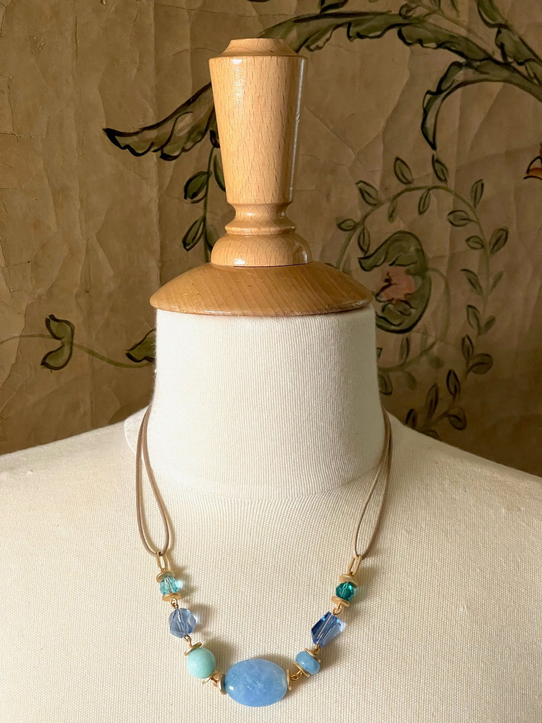 Malaysian Blue Jade and Mixed Stone Necklace