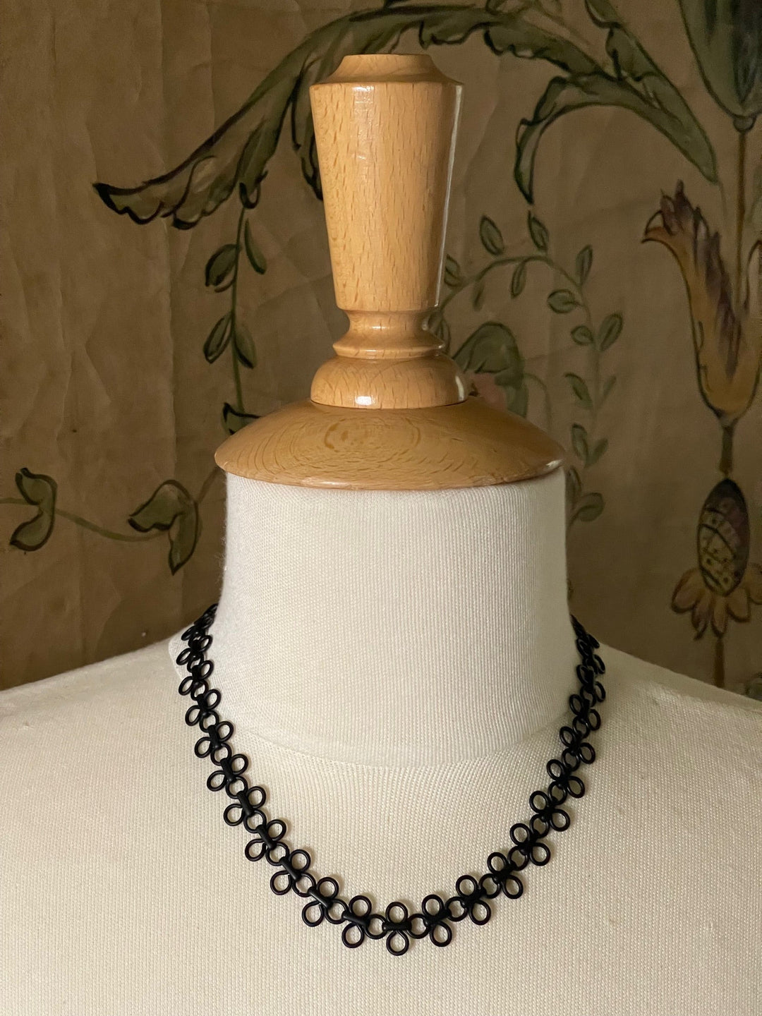 Matte Black Clover Chain Necklace