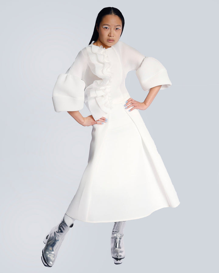 Maison Marie Saint Pierre | Jacket | ISMAL | White | Skirt | IMANI | White