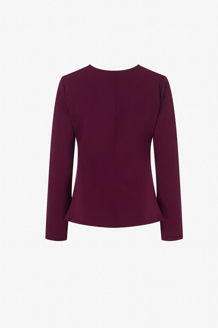 Long sleeve shirred top