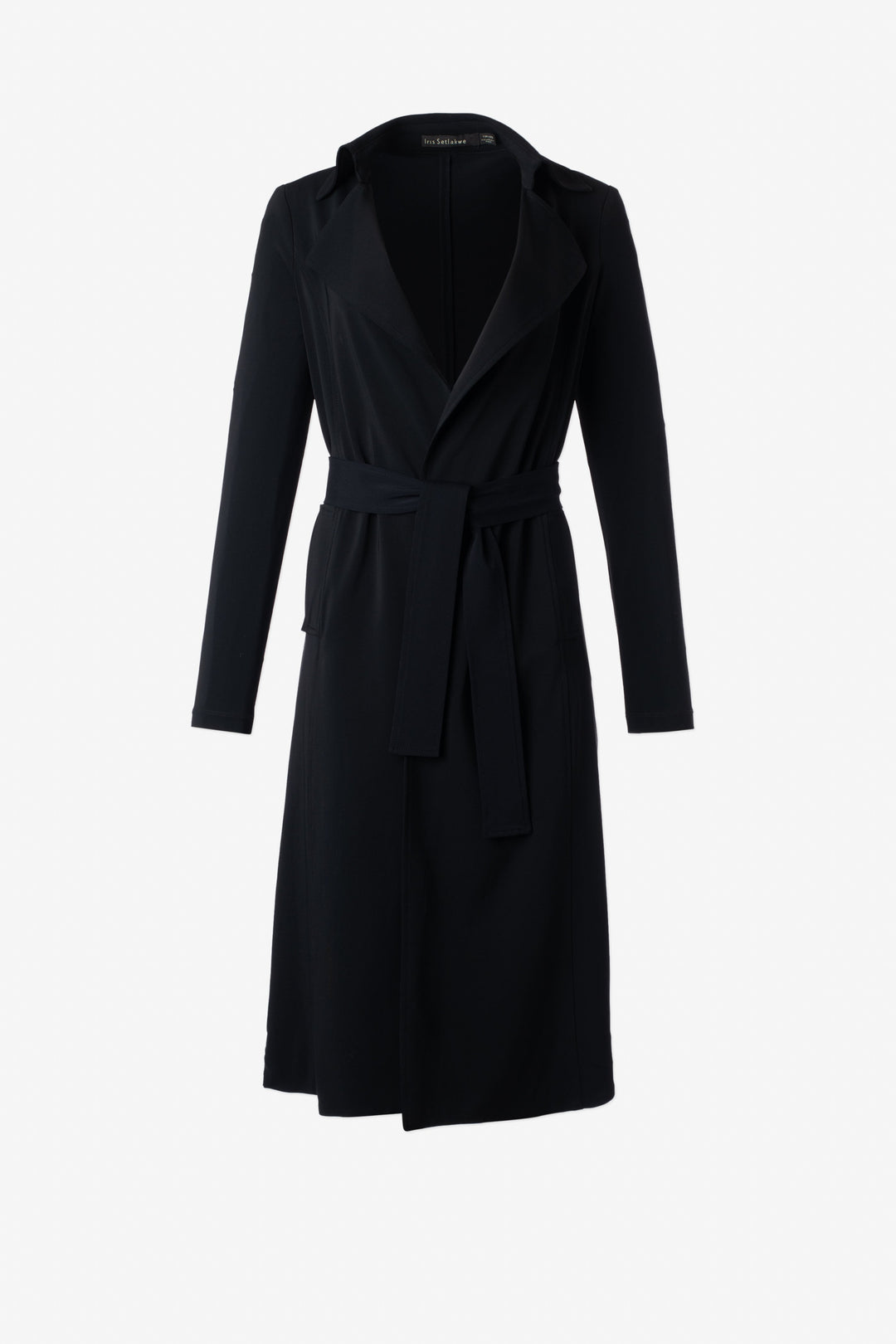 Matte jersey trench coat