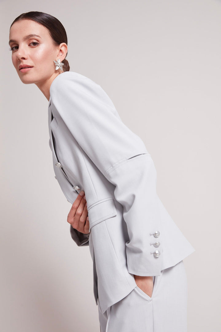 James double breasted signature stretch blazer