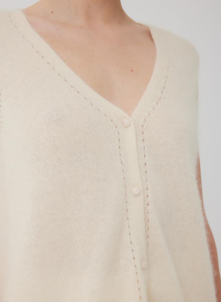 Ultra Soft Laser Cut Vest - V NECK S/S - Majestic Filatures North America