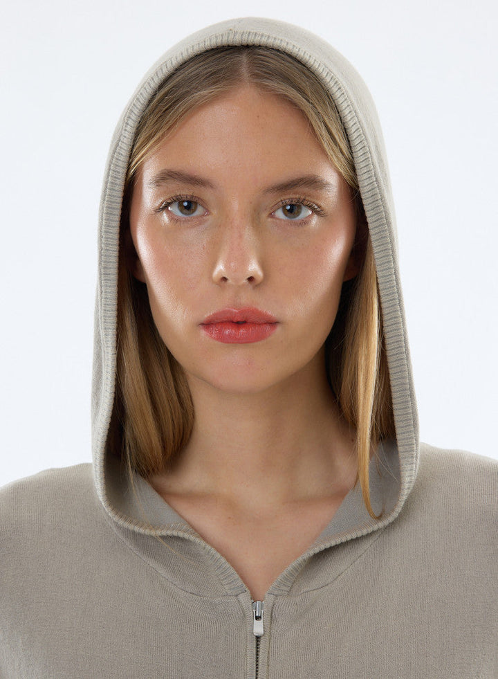 Organic Cotton Stretch Knit Stonewashed Zip Front Hoodie - HOODIE - Majestic Filatures North America