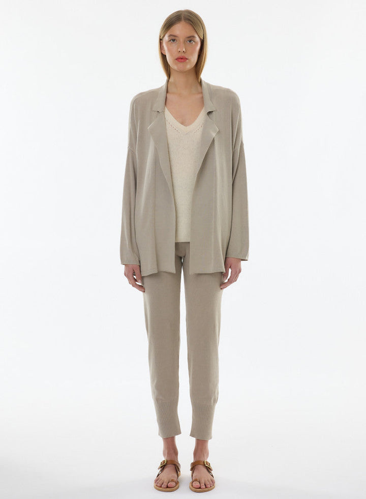 Organic Cotton Knit Stonewashed Jacket With Self Tie - JACKET - Majestic Filatures North America