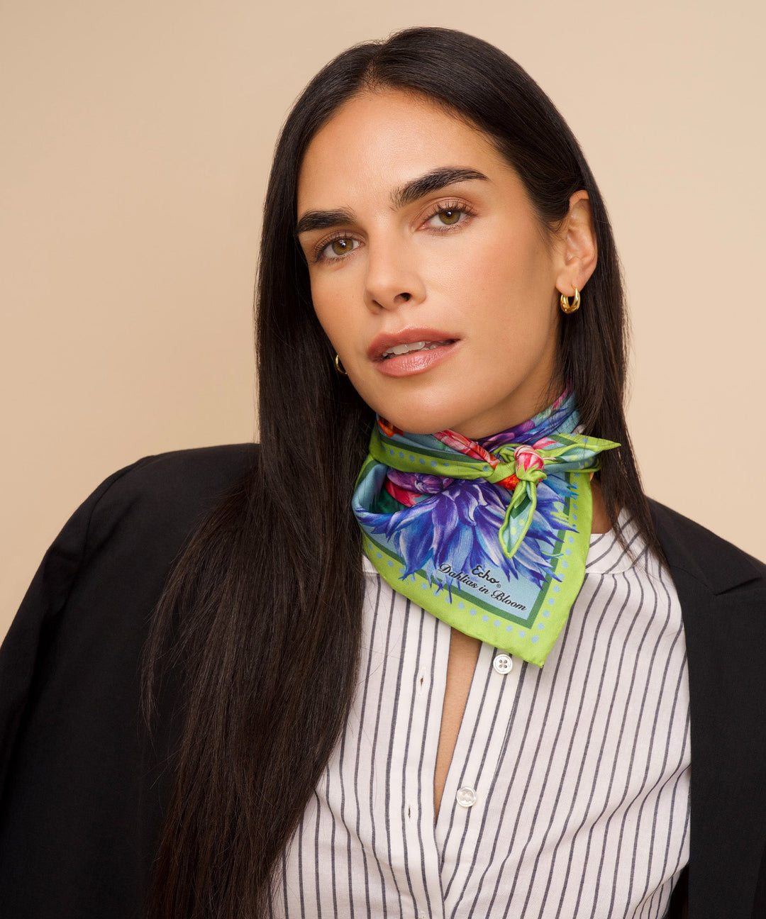 Dahlias In Bloom 23" Silk Bandana