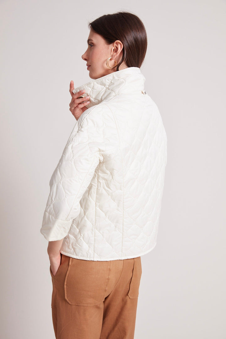 Tenley quilted wave 3/4 sleeve jacket