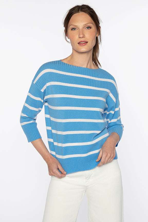 Rib Yoke Stripe Pullover