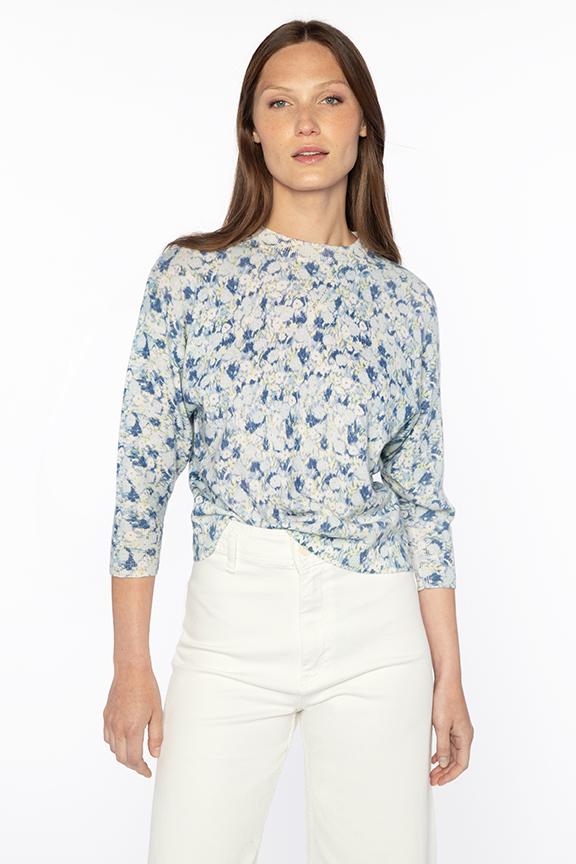 Mini Floral Crop Sweatshirt Kinross Cashmere