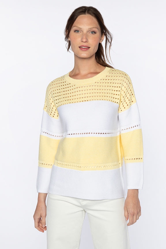 Textured Wide Stripe Pullover