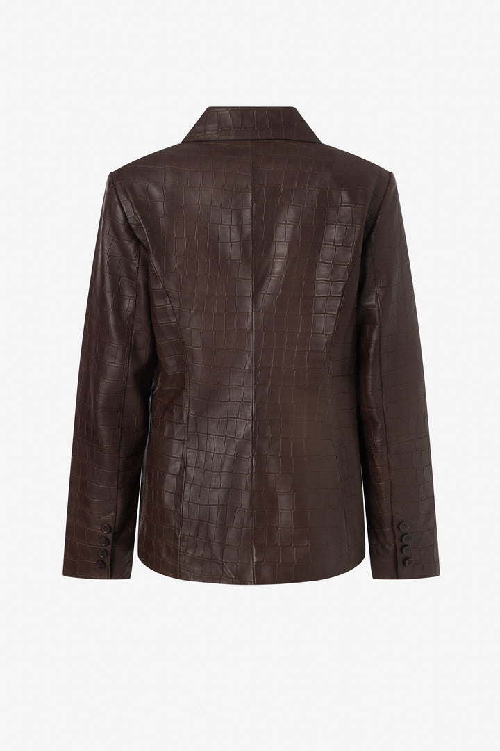 Croco fitted jacket