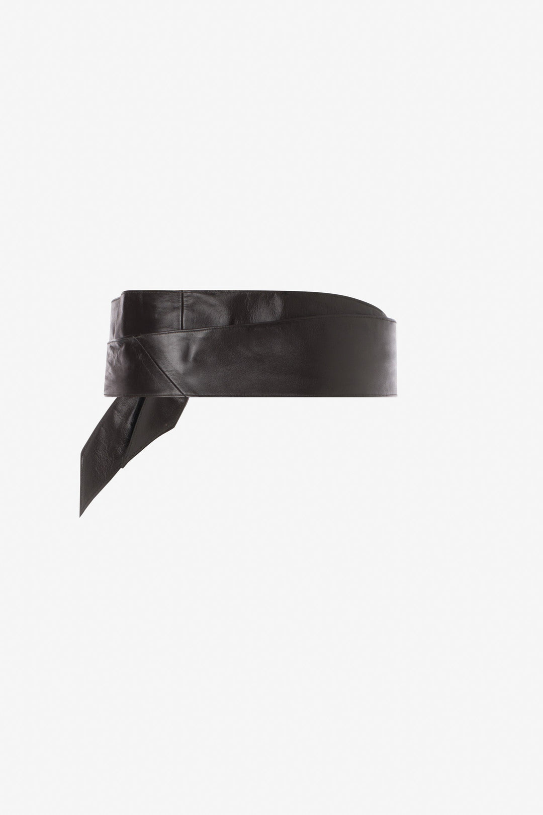 Leather wrap around belt