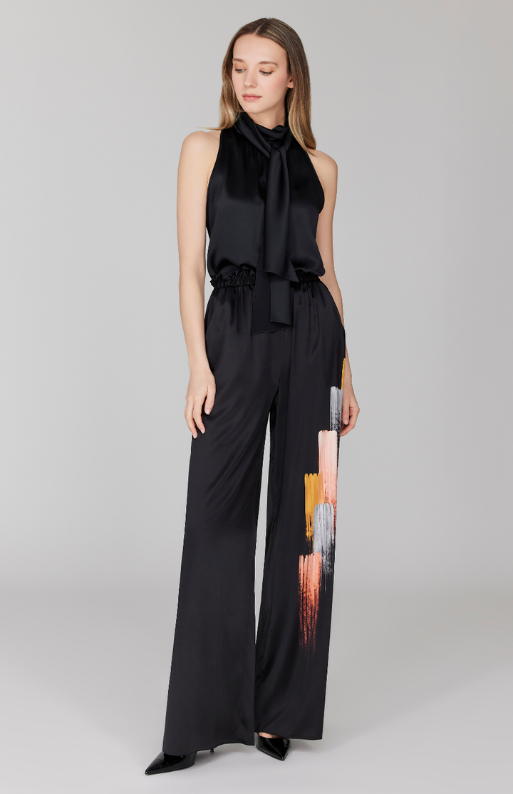 PREORDER Brush Stroke Print Pajama Pant w/ Elastic Waistband