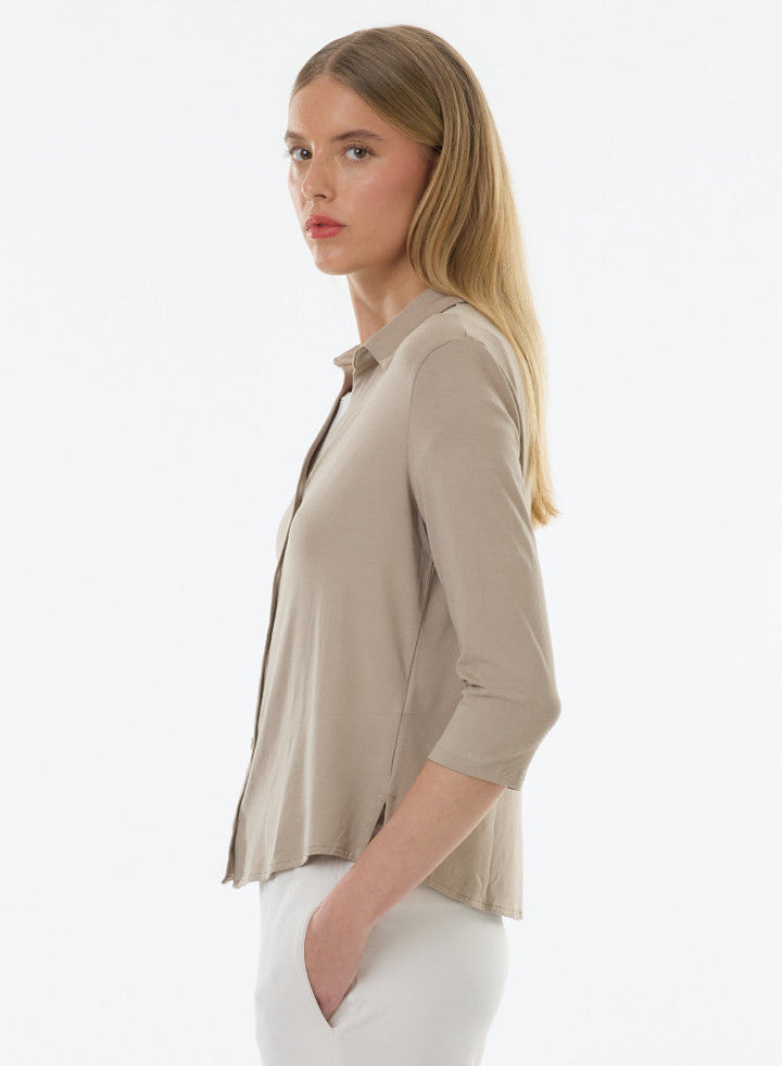 Soft Touch 3/4 Sleeve Semi Relaxed Shirt - SHIRT - Majestic Filatures North America