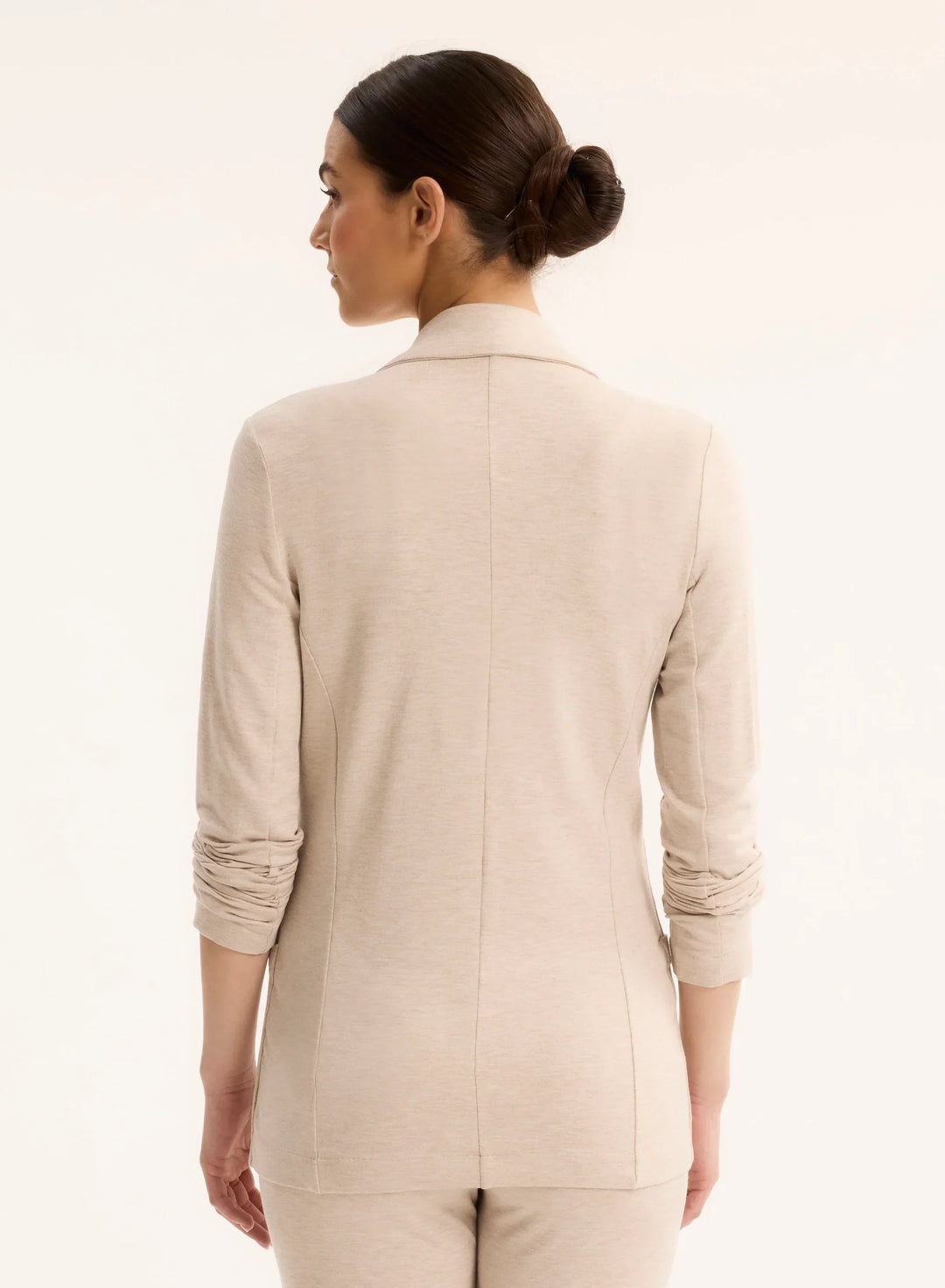 French Terry Looped One-Button Blazer
