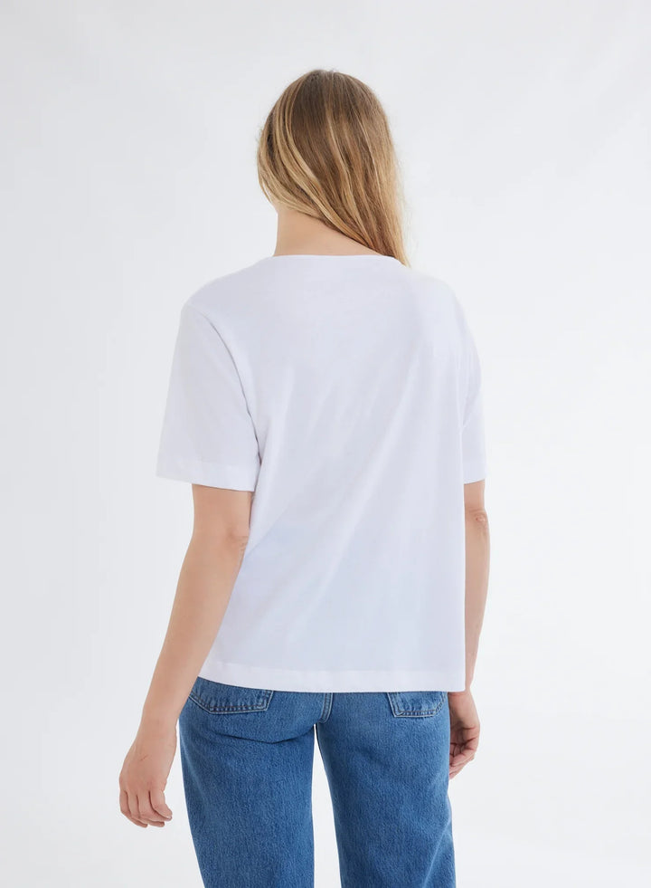 Deluxe Cotton Boyfriend Short Sleeve Crewneck Tee