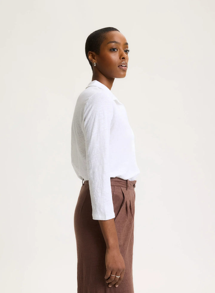 Stretch Linen 3/4 Sleeve Shirt
