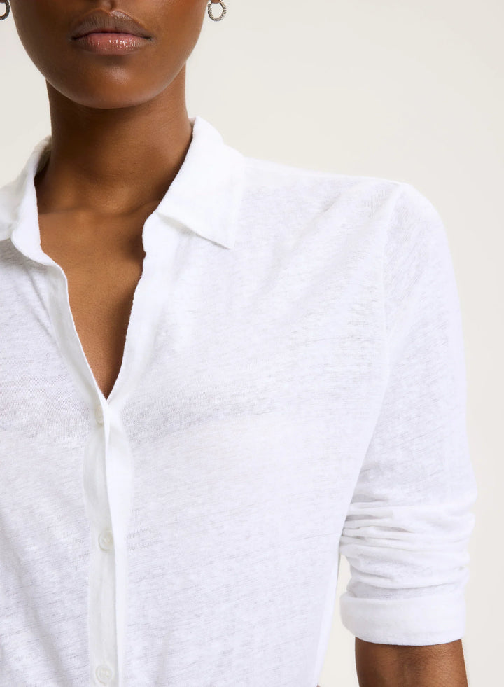 Stretch Linen 3/4 Sleeve Shirt