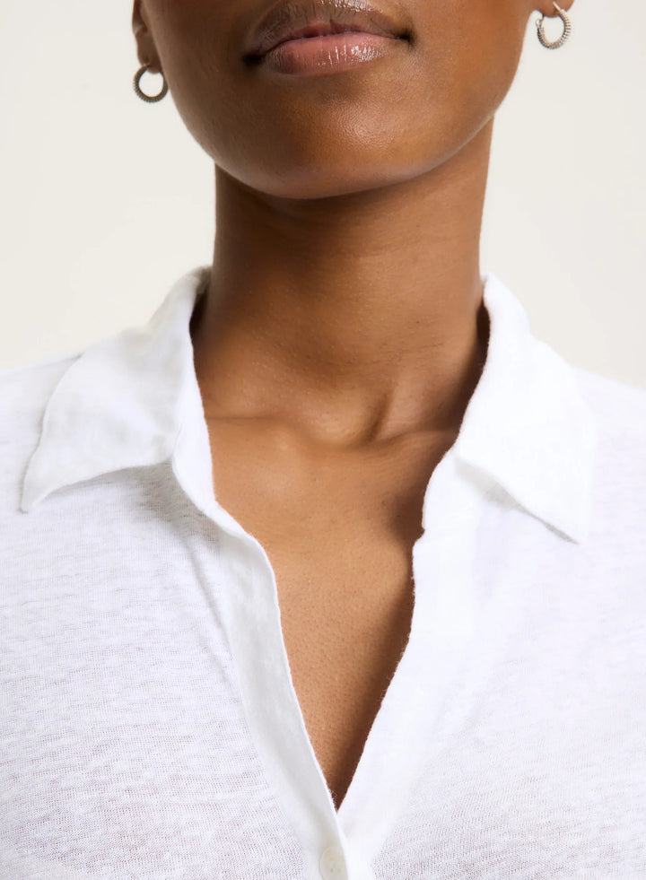 Stretch Linen 3/4 Sleeve Shirt