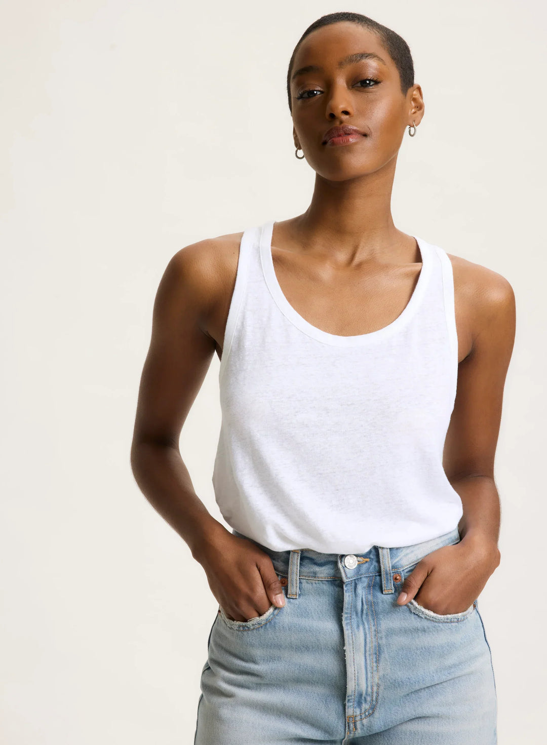 Stretch Linen Tank
