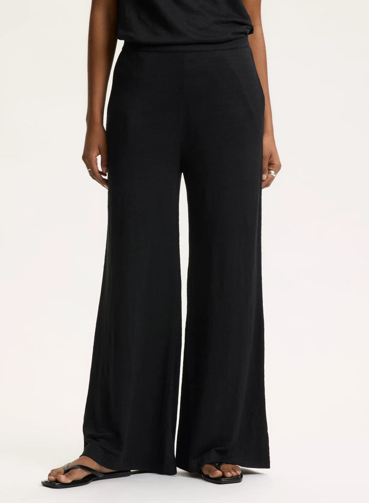 Stretch Linen Wide Leg Pant