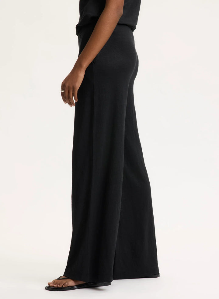 Stretch Linen Wide Leg Pant