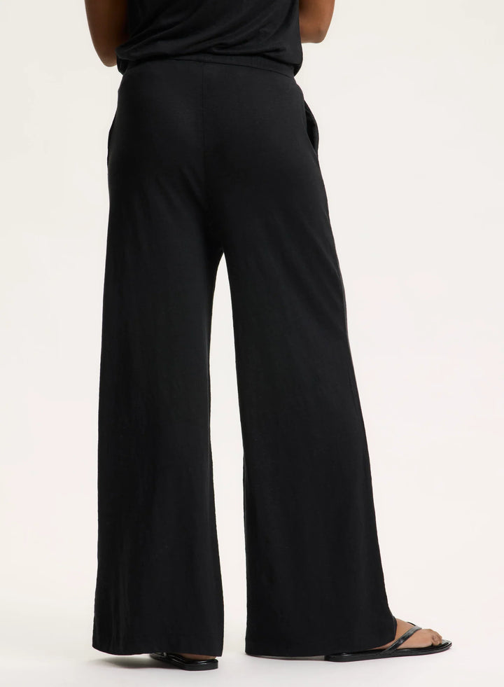 Stretch Linen Wide Leg Pant