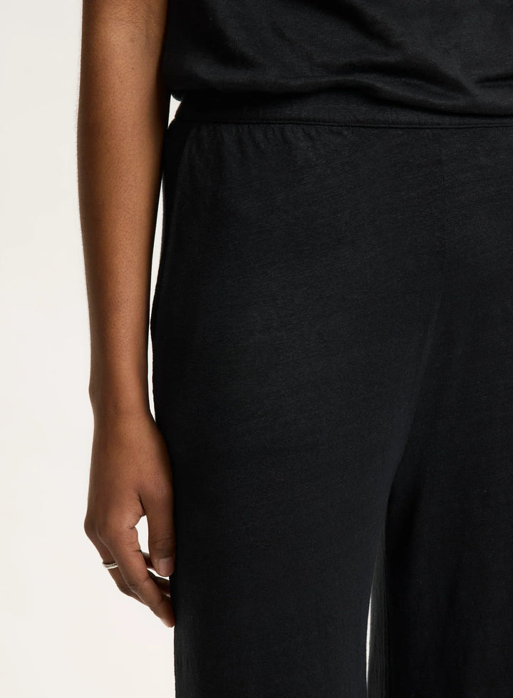 Stretch Linen Wide Leg Pant