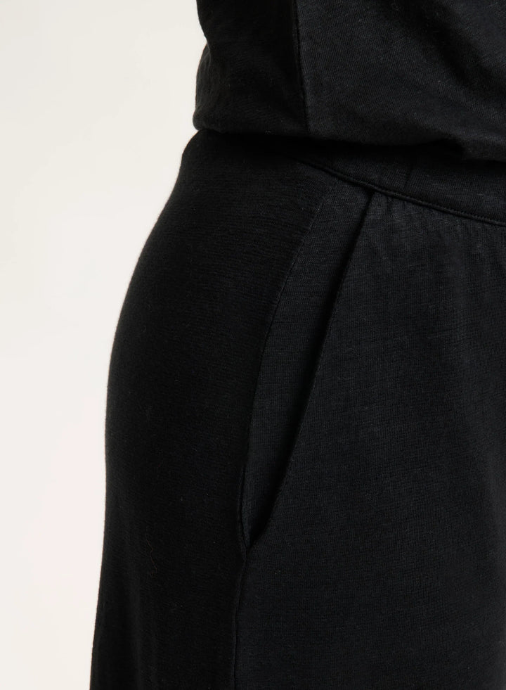 Stretch Linen Wide Leg Pant