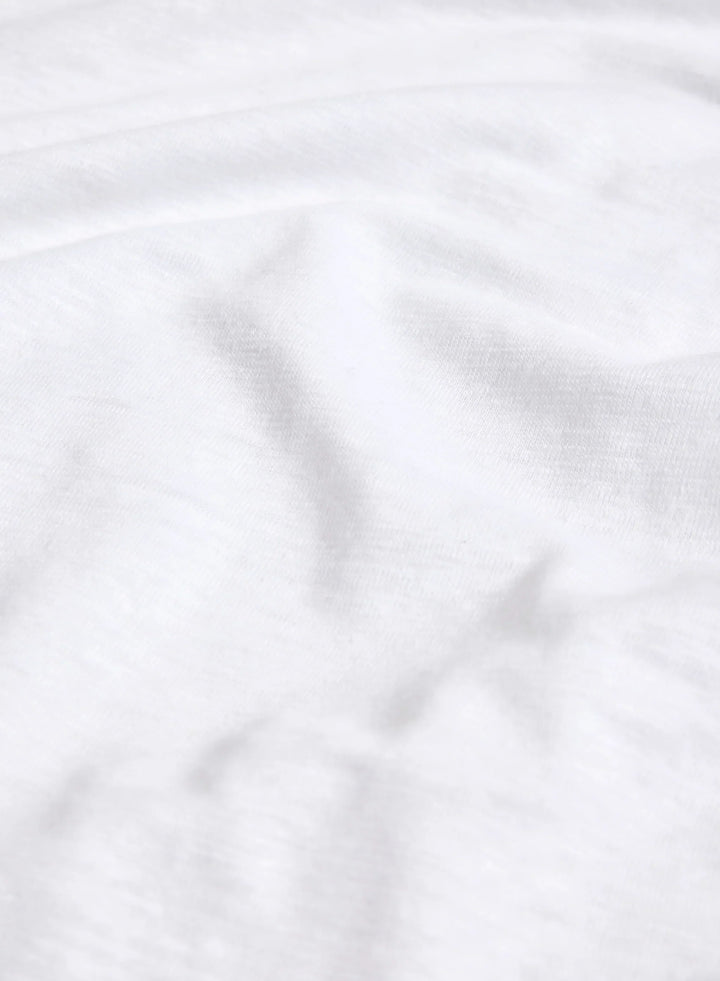 Stretch Linen Short Sleeve Crewneck T-Shirt