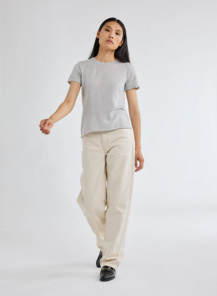 100% Machine Washable Cashmere Short Sleeve Crewneck T-Shirt - CREW S/S - Majestic Filatures North America