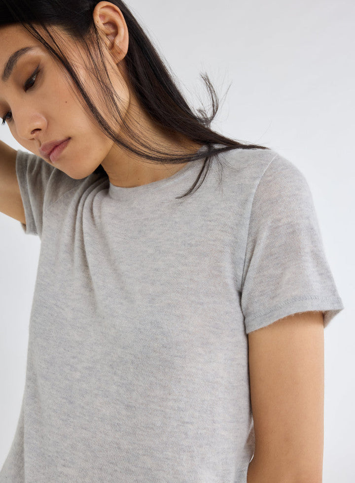 100% Machine Washable Cashmere Short Sleeve Crewneck T-Shirt - CREW S/S - Majestic Filatures North America