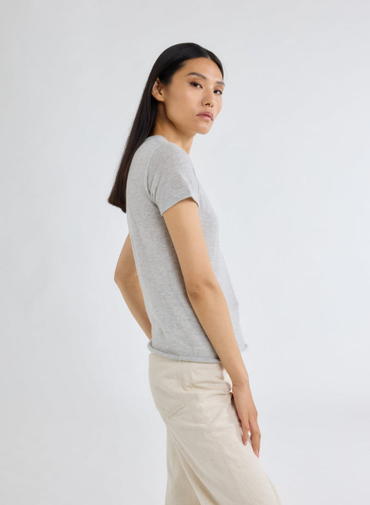 100% Machine Washable Cashmere Short Sleeve Crewneck T-Shirt - CREW S/S - Majestic Filatures North America