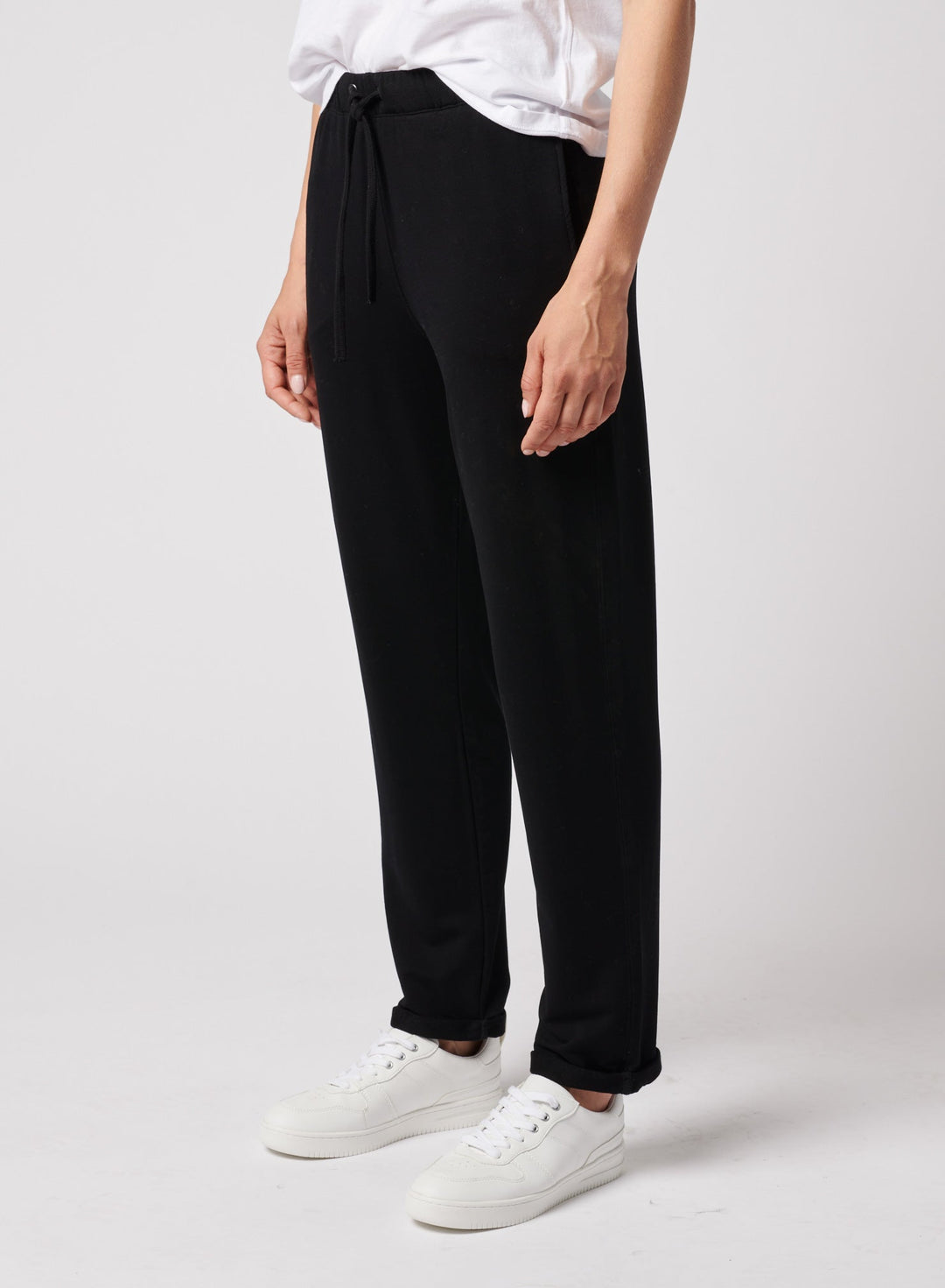 French Terry Drawstring Pant With Cuff - BOTTOMS - Majestic Filatures North America