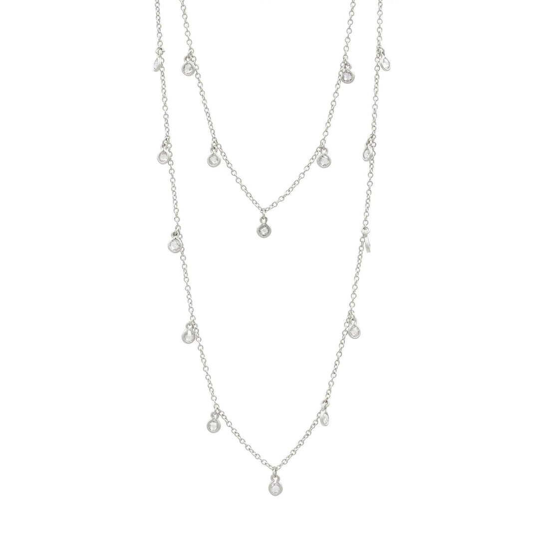 Bezel Droplet Strand Necklace - FREIDA ROTHMAN