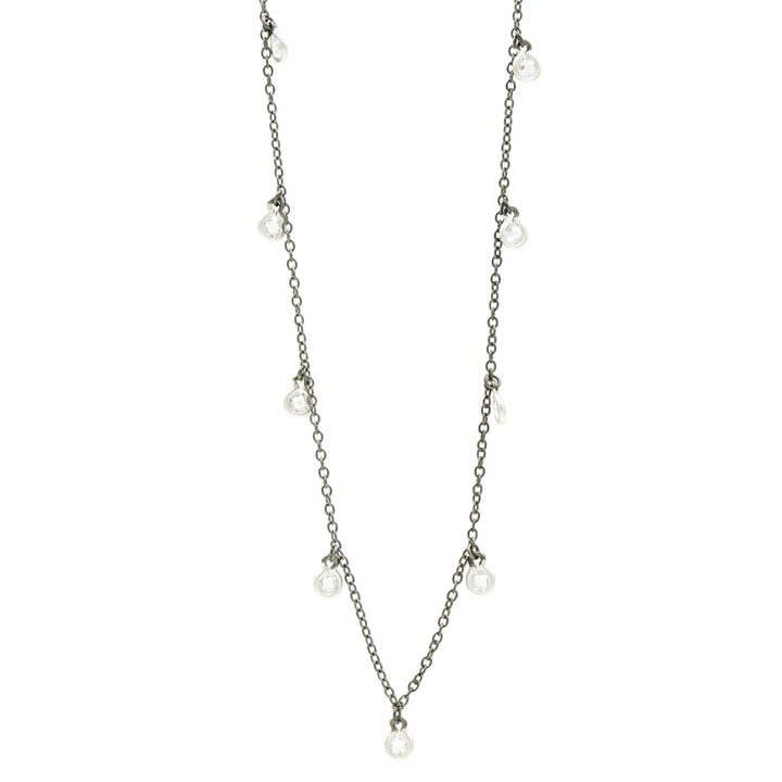 Bezel Droplet Strand Necklace - FREIDA ROTHMAN