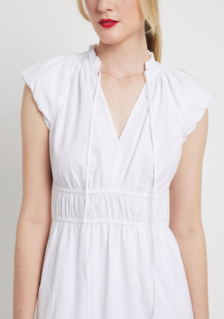 Odette Dress - White Poplin