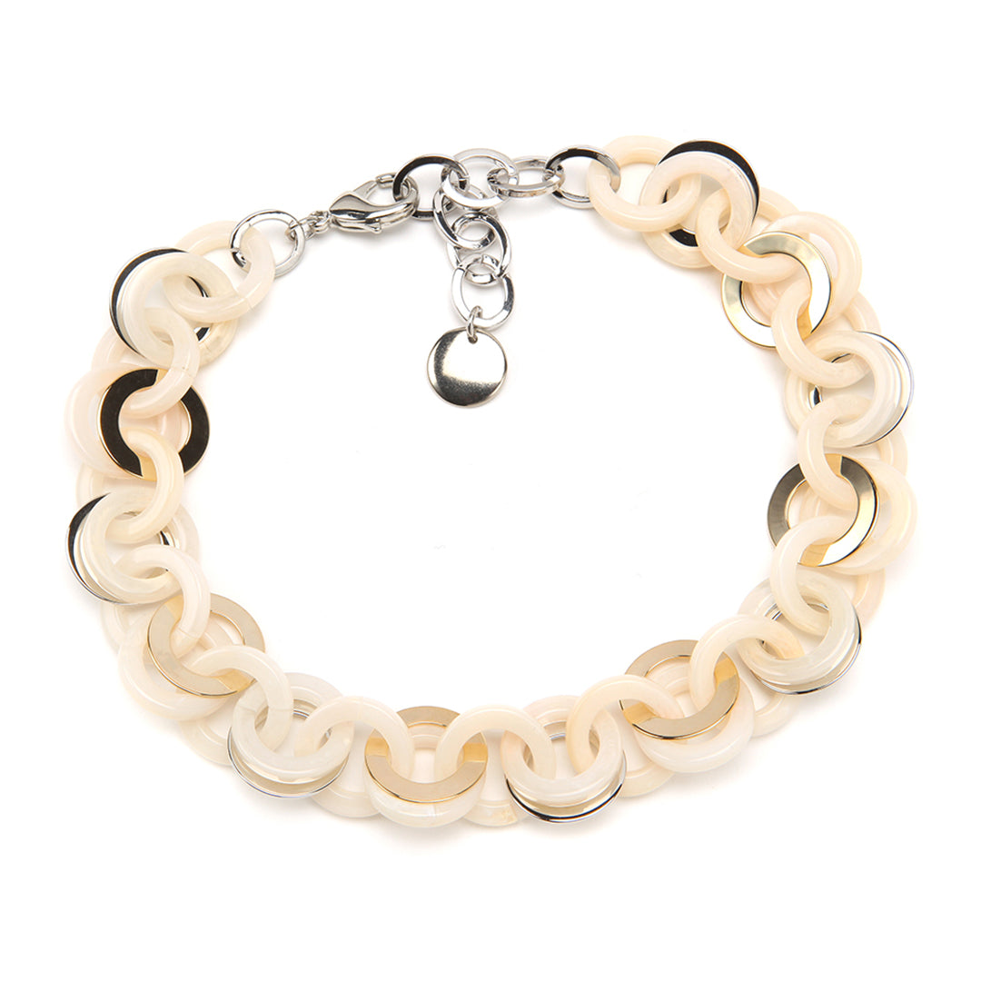Mini Sea Chain Necklace Cream