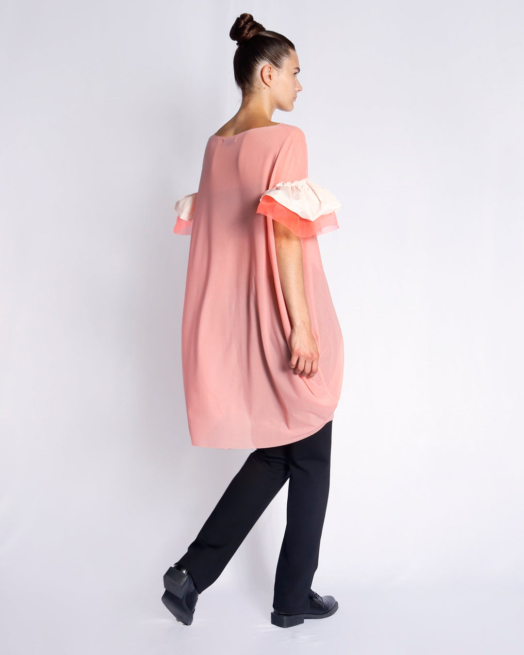 Maison Marie Saint Pierre | Dress | EBER | Hibiscus | Bone | Pink Fluo | Hibiscus