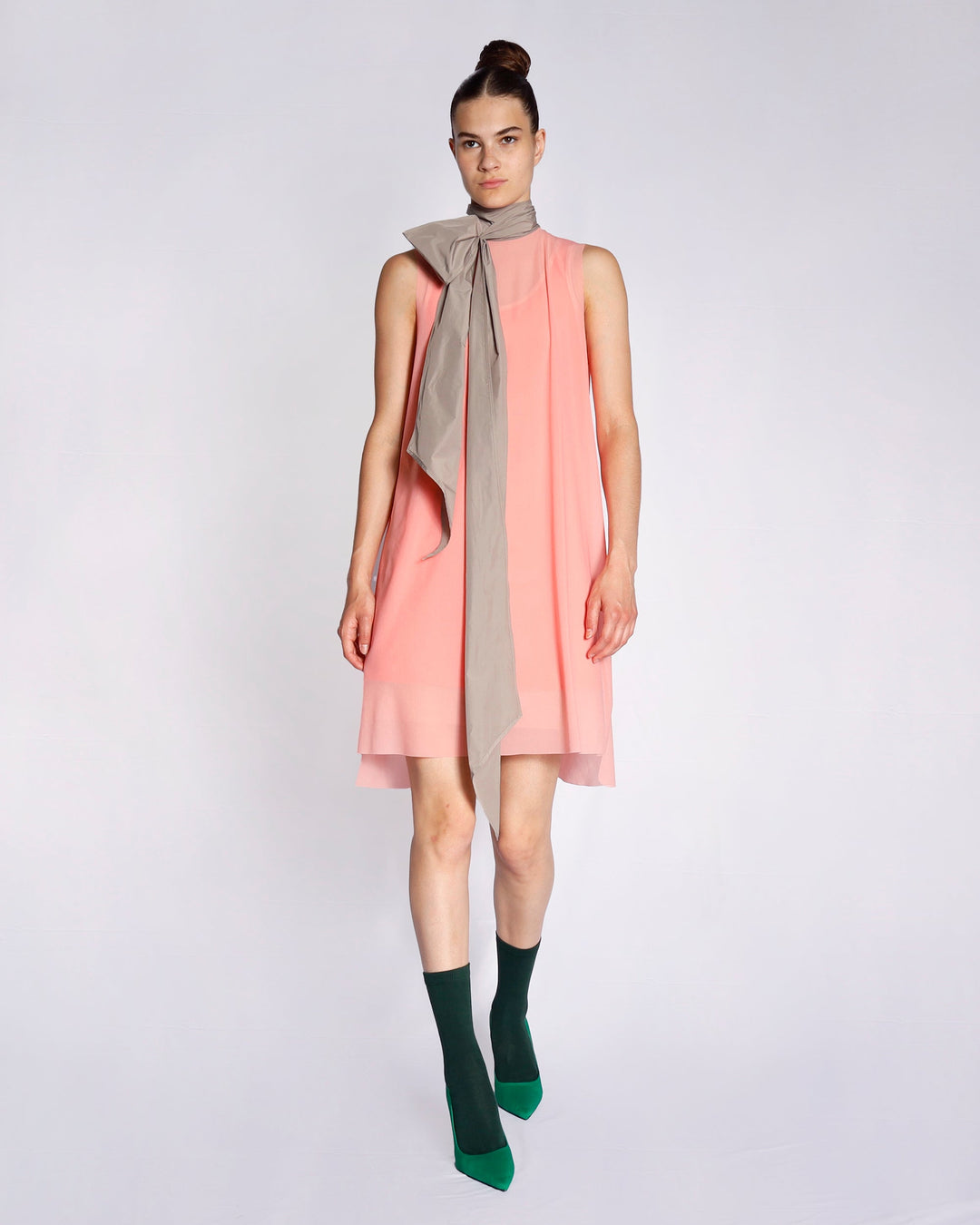 Maison Marie Saint Pierre | Dress | EMILIOR | Hibiscus | Taupe | Hibiscus