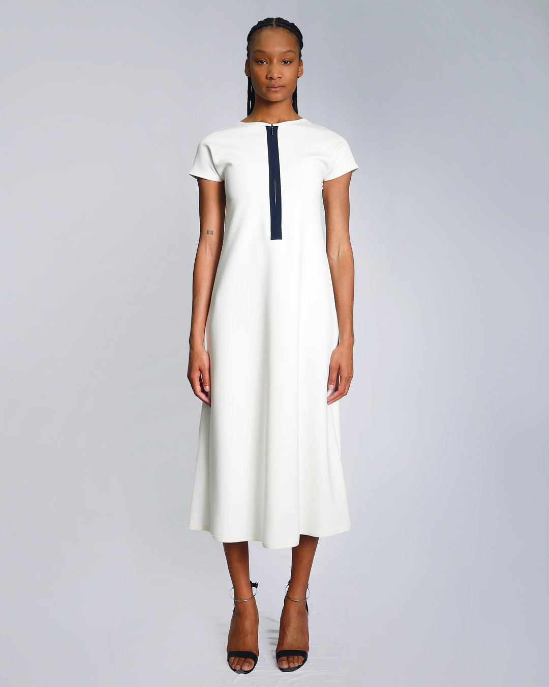 Maison Marie Saint Pierre | Dress | ERLAN | White | Navy