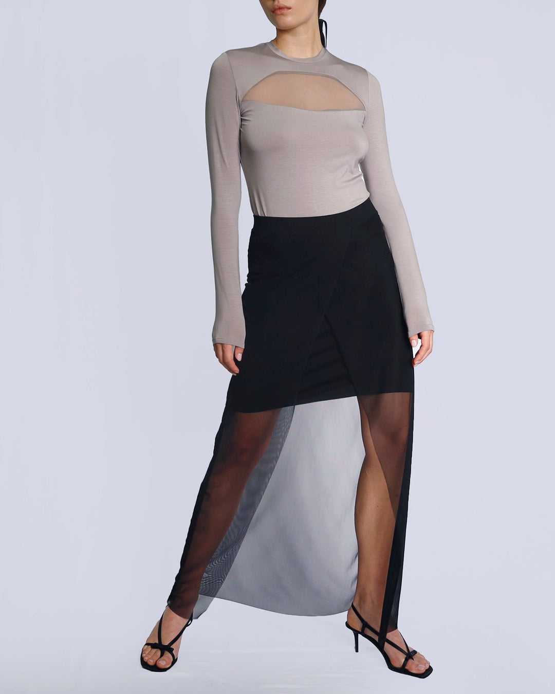 Maison Marie Saint Pierre | Skirt | KARINA | Black | Top | KANDYCE | Seal |  Steel