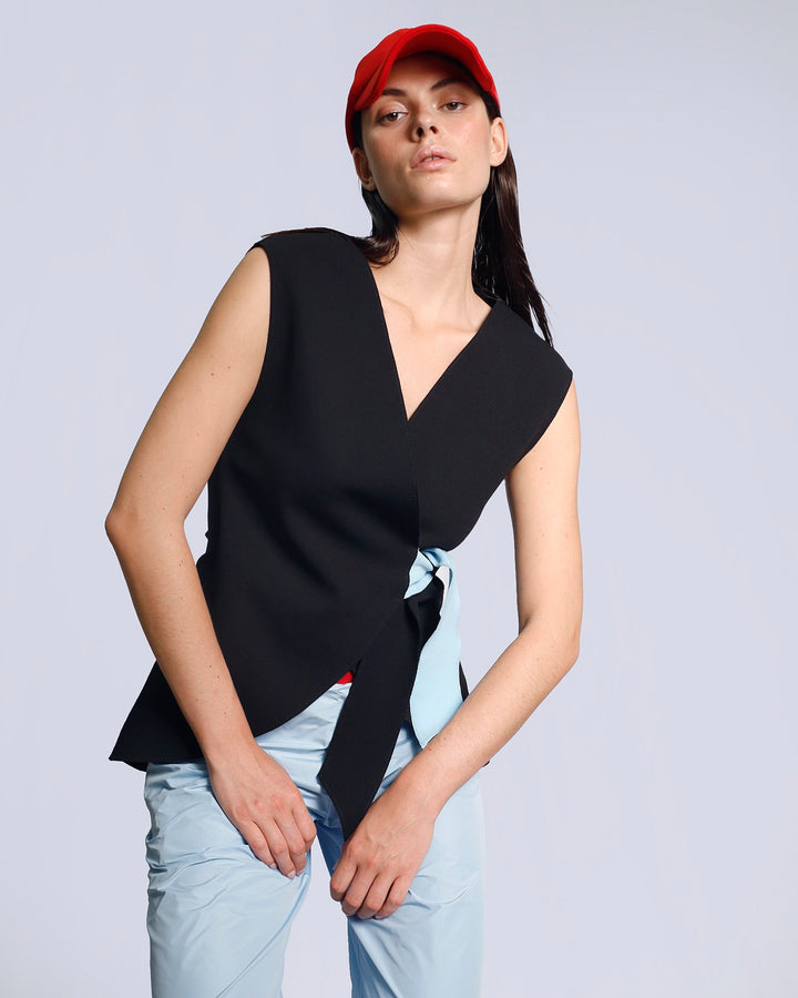Maison Marie Saint Pierre | Tops | KHADIJA | Black | Light Blue