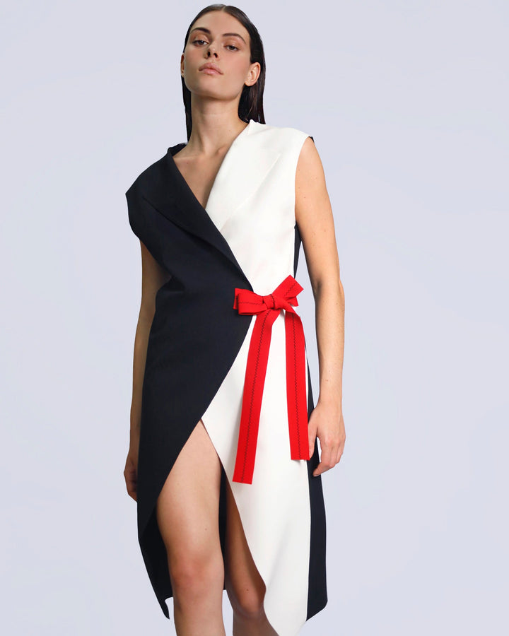 Maison Marie Saint Pierre | Dress | KHADIMAR | Black | White | Red
