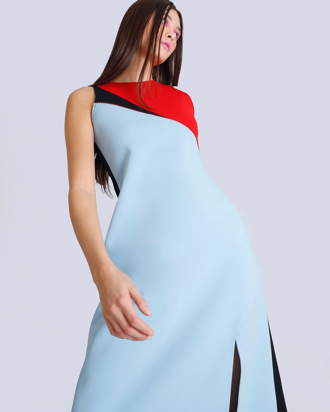 Maison Marie Saint Pierre | Dress | KAELA | Red | Black | Light Blue