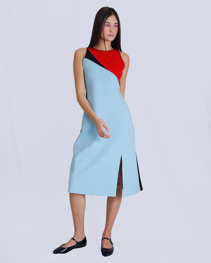 Maison Marie Saint Pierre | Dress | KAELA | Red | Black | Light Blue
