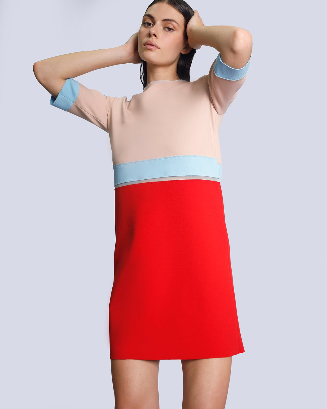 Maison Marie Saint Pierre | Dress | KALANI | Blossom | Light Blue | Red