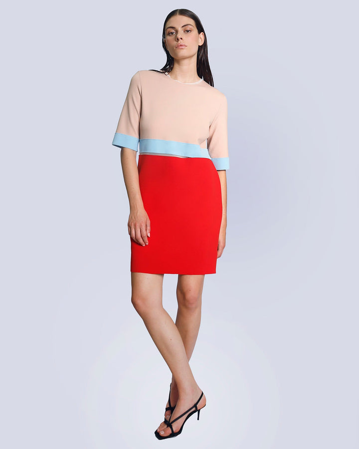 Maison Marie Saint Pierre | Dress | KALANI | Blossom | Light Blue | Red