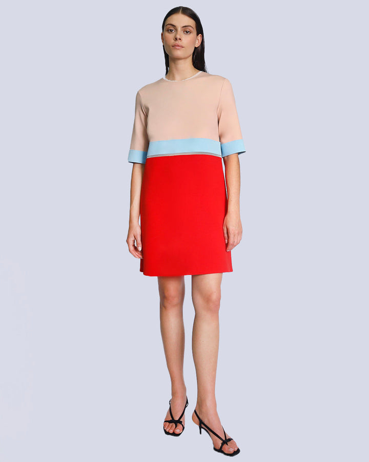 Maison Marie Saint Pierre | Dress | KALANI | Blossom | Light Blue | Red