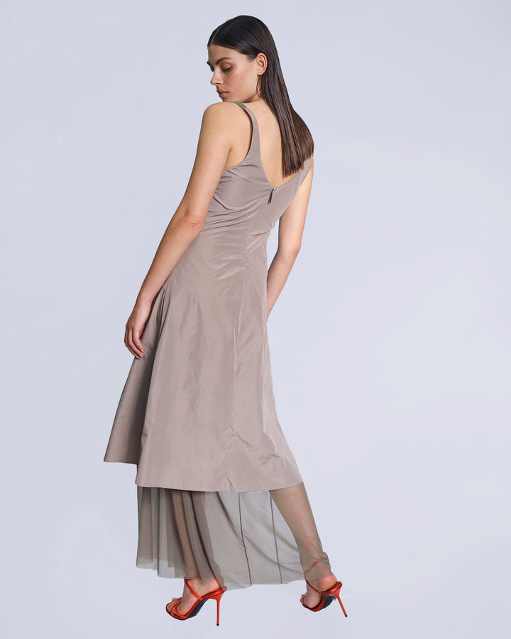 Maison Marie Saint Pierre | Dress | KAROL | Taupe | Smoke 